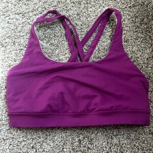 Lululemon energy sports bra size 6 purple